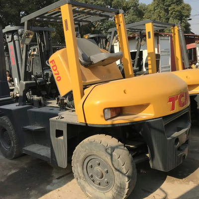 White TCM FD70 Forklift Used 3T 5T 10T 15T 20T 25T 30T Good Condition 1.8M Fork Length