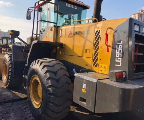 Good Condition 5Ton 17TONS Secondhand SDLG Loader 75 KW Used SDLG LG956L Wheel Loader