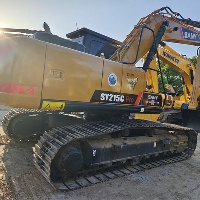 ISUZU Engine Used Sany SY215C Hydraulic Crawler Excavator for Construction Equipment