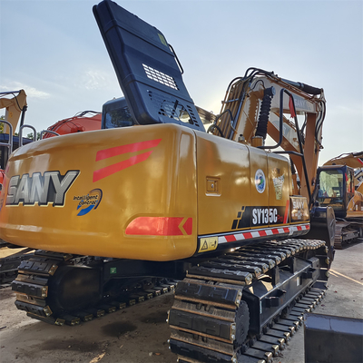 Second Hand Sany SY135C Crawler Excavator 13.5TONS Operating Weight 600 Working Hours