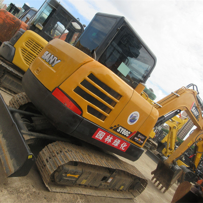 900 Working Hours Used SanySY60C PRO Excavator in at Lowest with Low Oil Consumption