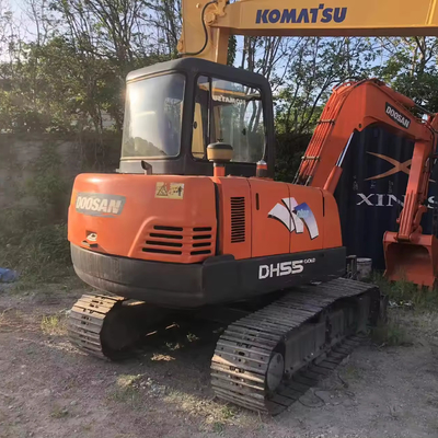 Used Doosan Dx55 Mini Excavator 5 Ton with 4TNV94L Engine and ORIGINAL Hydraulic Pump