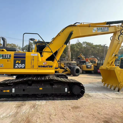 Used Komatsu Pc 200 Excavator Crawler Excavator Moving Type Maximum Digging Height 11000