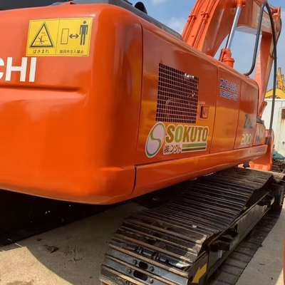 Used Hitachi zx200 Excavator 20ton 1CBM Bucket Capacity Machine Weight 200000 KG