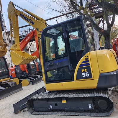 Small 5 Ton Digger Komatsu PC56-7 PC55MR-5 Mini Crawler Excavator with S4D87E-1 Engine