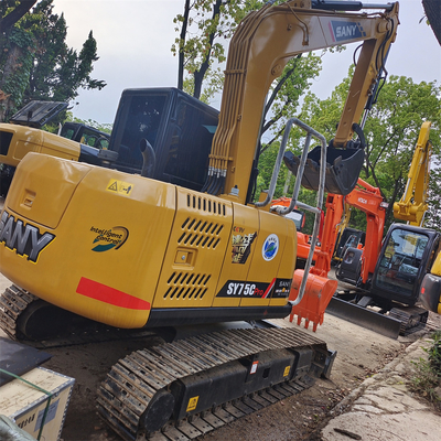 Low Working Hours SANY SY75C Mini Excavator from 2022 Model with 0.65 Bucket Capacity