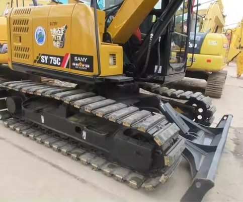 7500KGS Operating Weight Used SANY SY75C Pro Excavator with ISUZU AU-4LE2X Engine