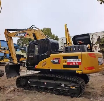 ISUZU Engine Used Sany SY215C Hydraulic Crawler Excavator for Construction Equipment